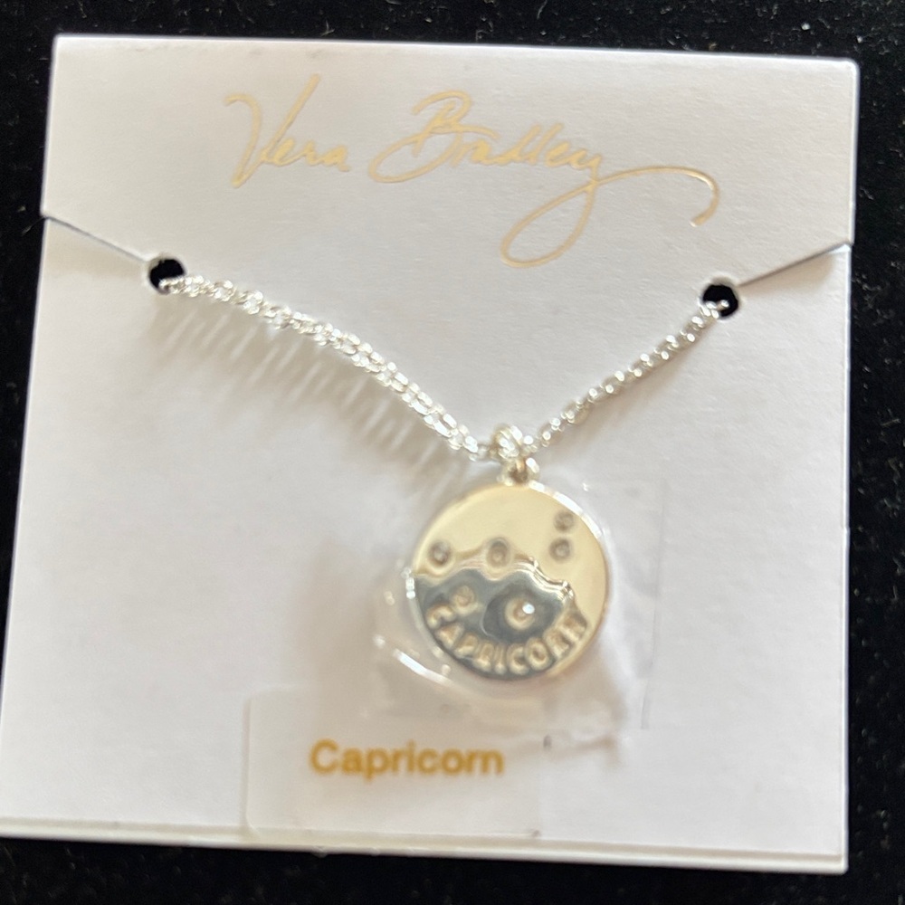 Vera Bradley Silver Capricorn Necklace